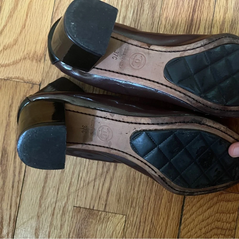 Taking offers! Chanel Black and purple Block Heel Pumps